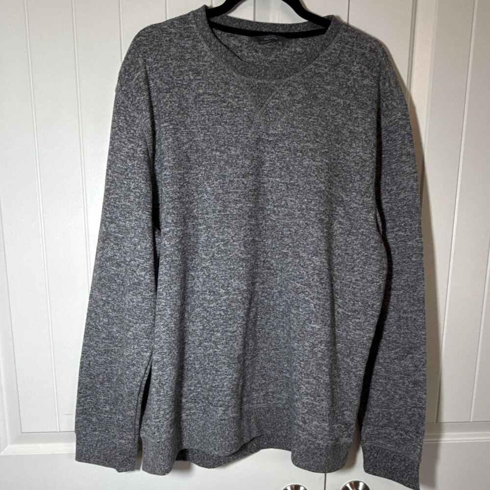 Member's Mark Men's Crew Neck Pullover Knit Sweater Heather Gray XXL